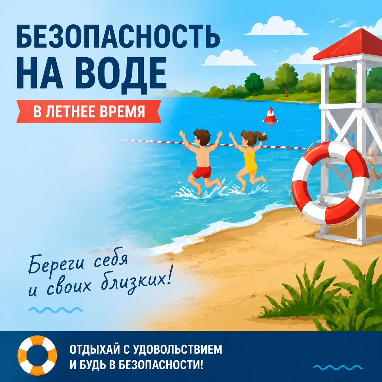 Лето — время отдыха, но не время расслабляться. Напоминаем жителям Красногвардейского района правила