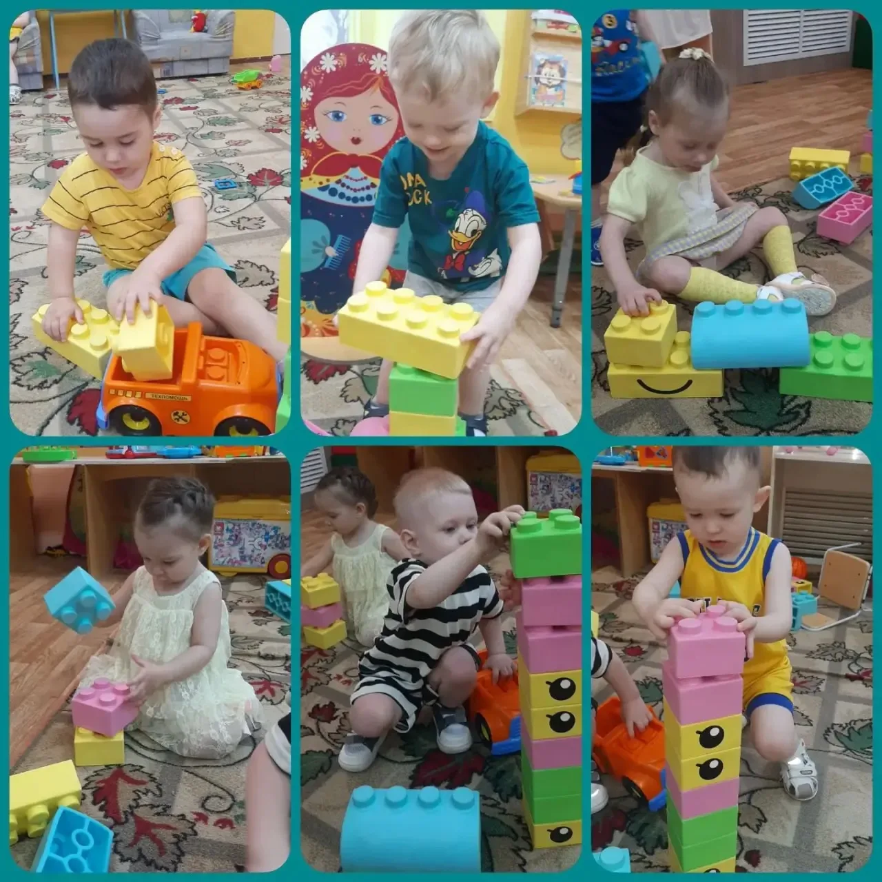 🏗🏠Конструирование в первой младшей группе!