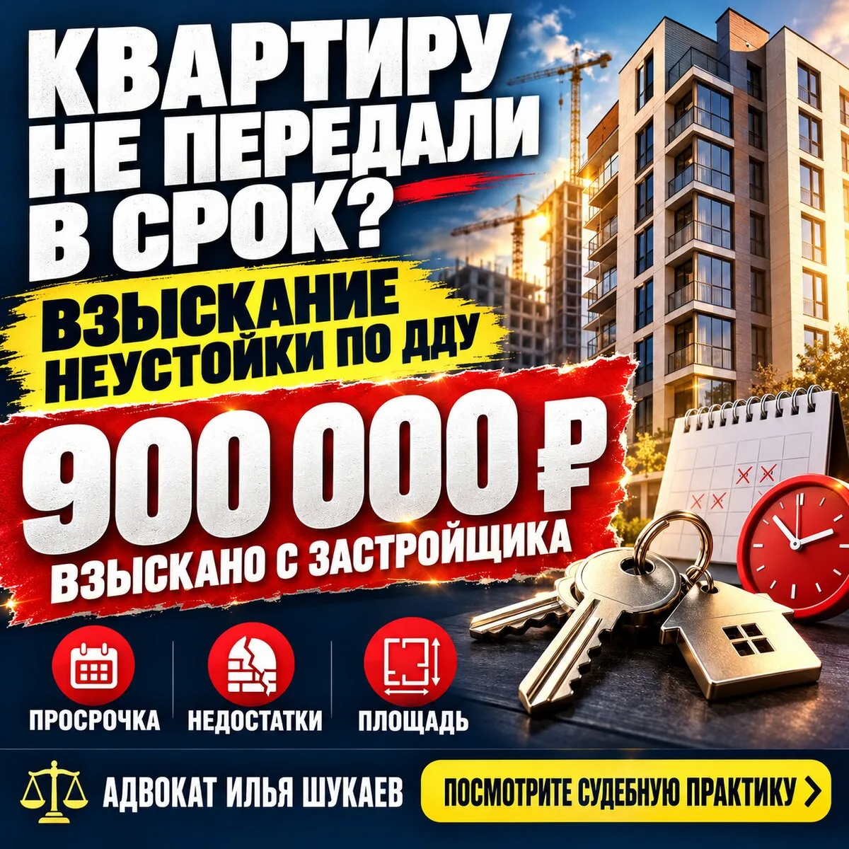 Взыскание неустойки с застройщика