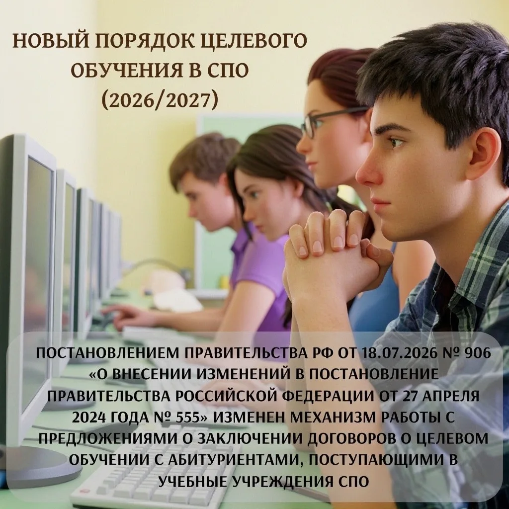 Новый порядок целевого обучения по программам СПО: что изменилось в 2026/2027 учебном г...