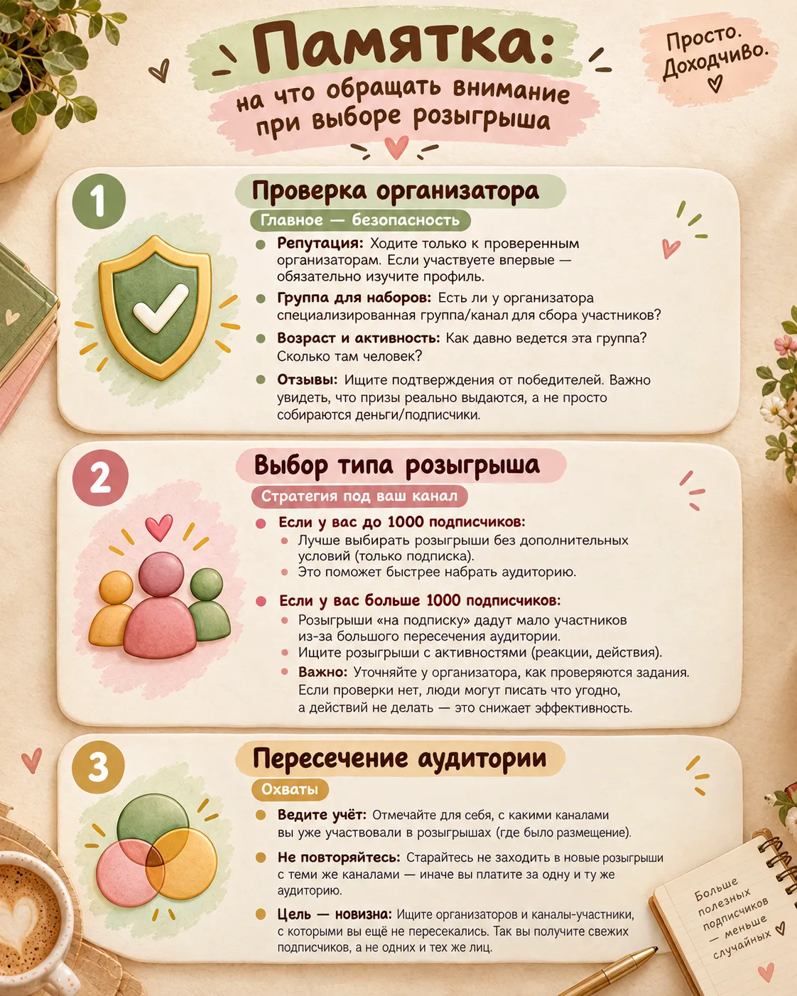 Памятка для админов: на что смотреть перед розыгрышем 🎁