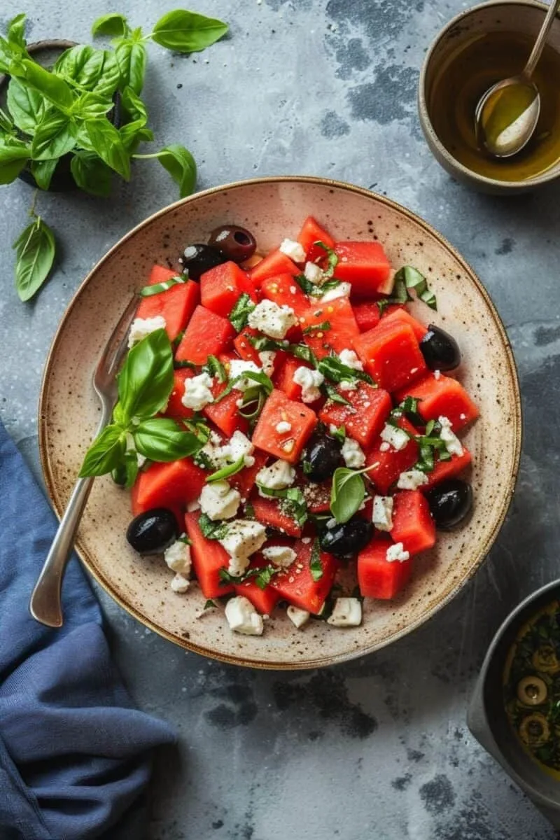 🥗 Fresh Watermelon & Feta Salad (Свежий салат с арбузом и сыром фета) 🍉

This colorful summer sala