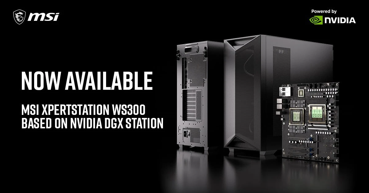 MSI XpertStation WS300 на базе NVIDIA DGX Station уже в продаже.