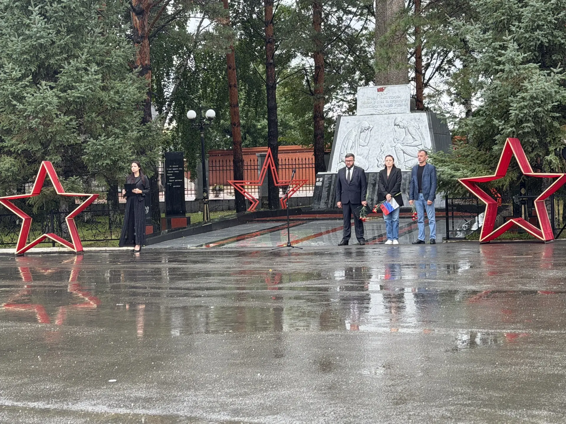 Митинг, посвященный окончанию Второй мировой войны, прошел у обелиска