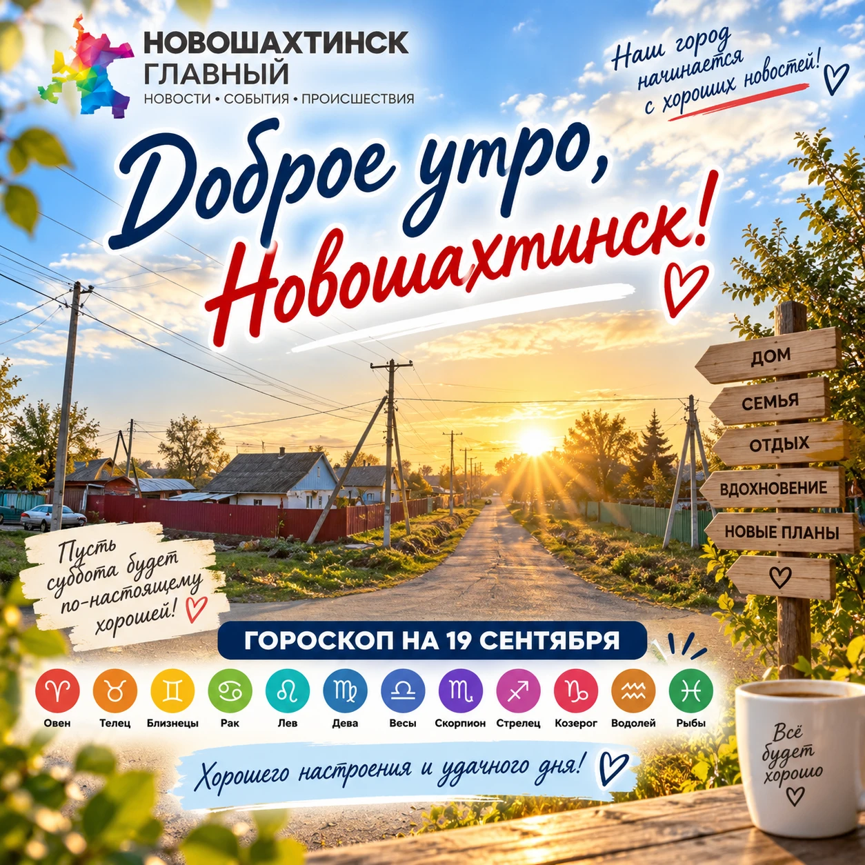 Доброе утро, Новошахтинск! Гороскоп на 19 сентября
