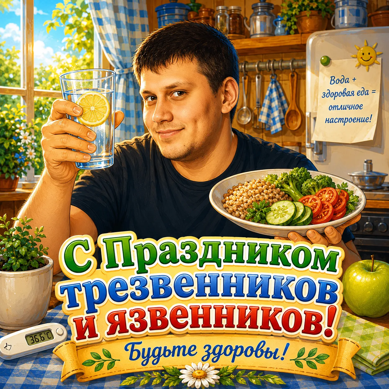 🥗 С Праздником трезвенников и язвенников, дорогие друзья!