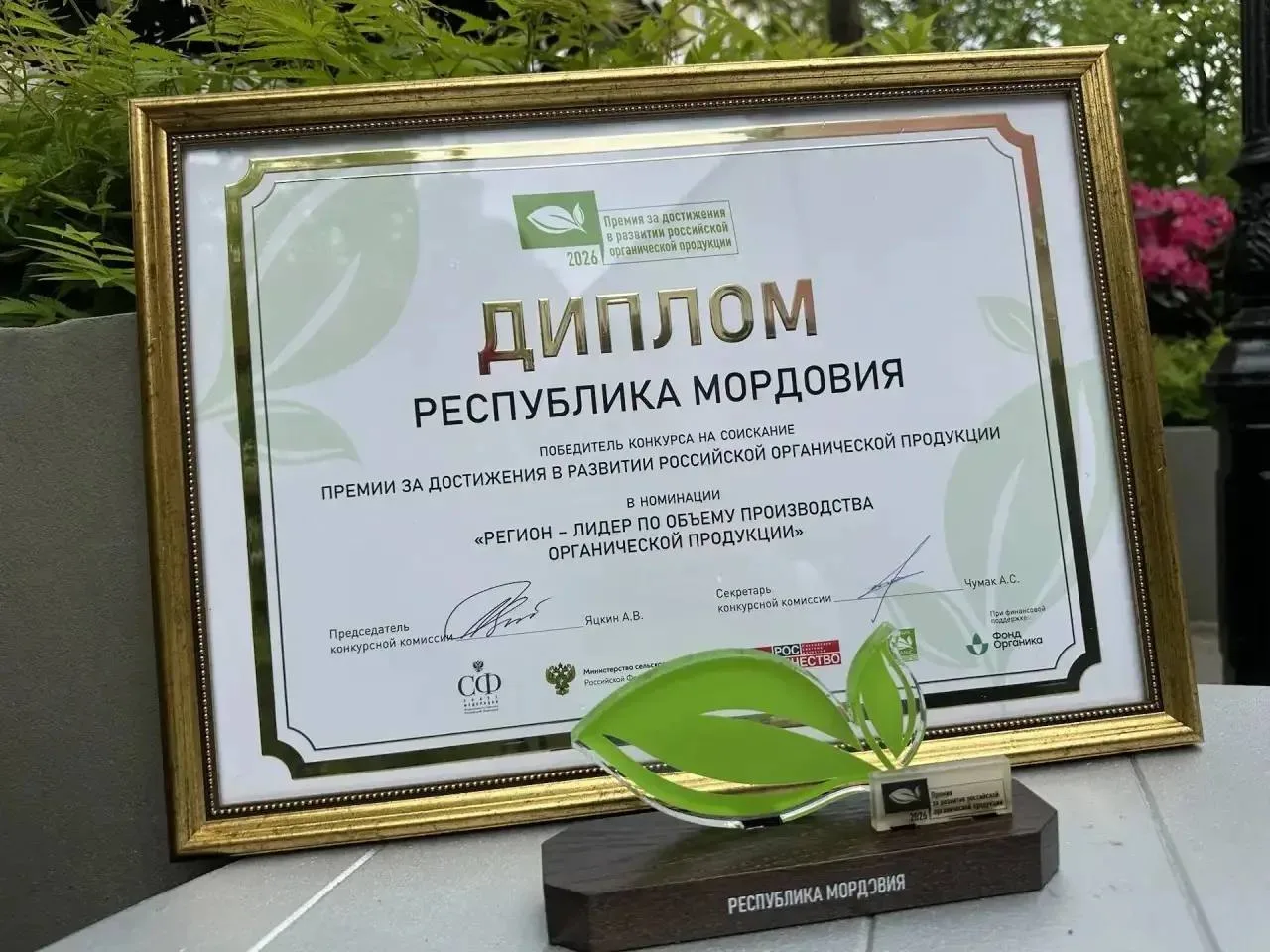 •Республика Мордовия — лидер по объему производства органической продукции!
⚡️Награду региону вручил
