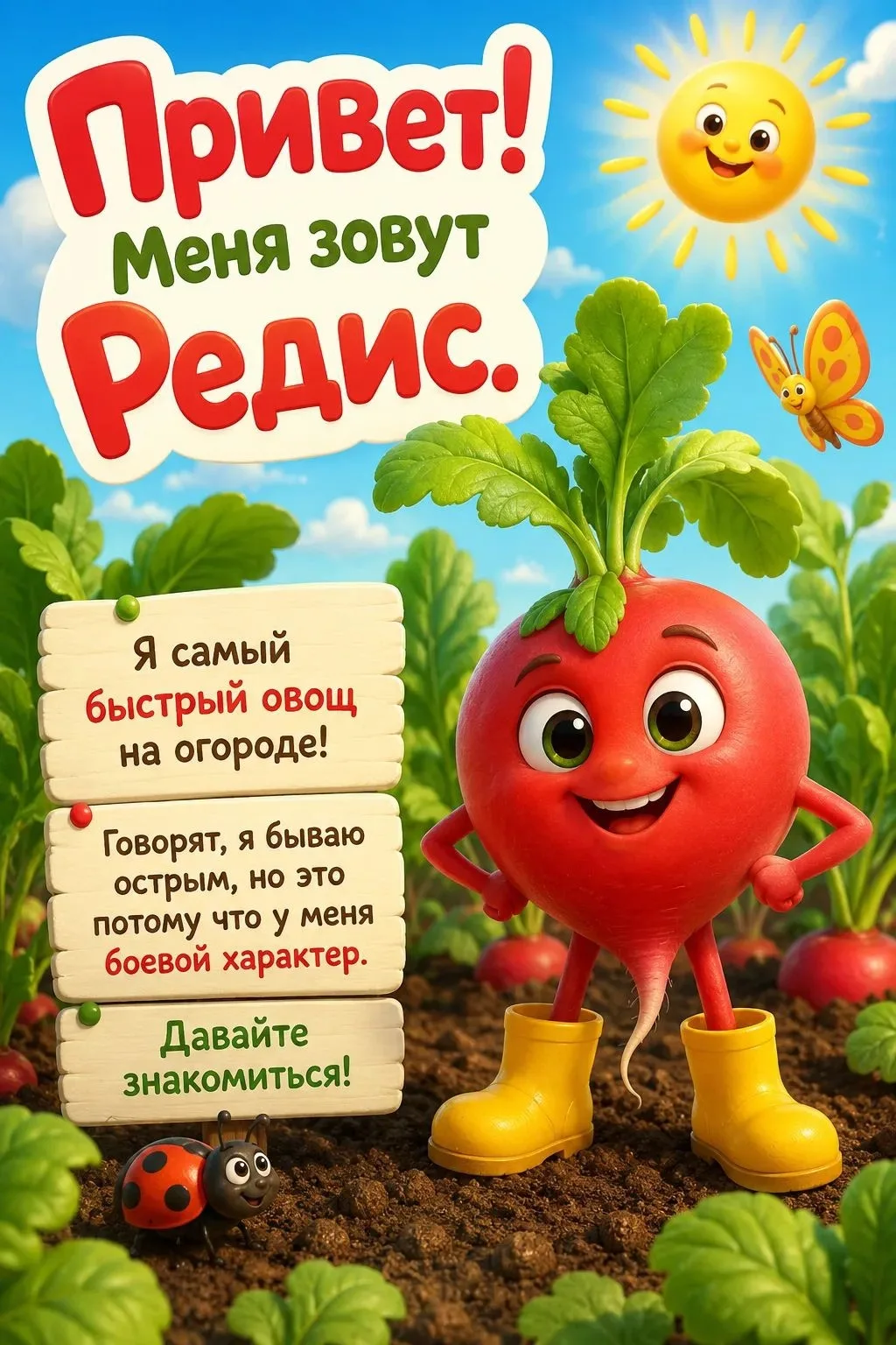 🏆 Огородный чемпион — редис! 

Знаете, какой самый быстрый и хрустящий овощ растёт на огороде? Это 