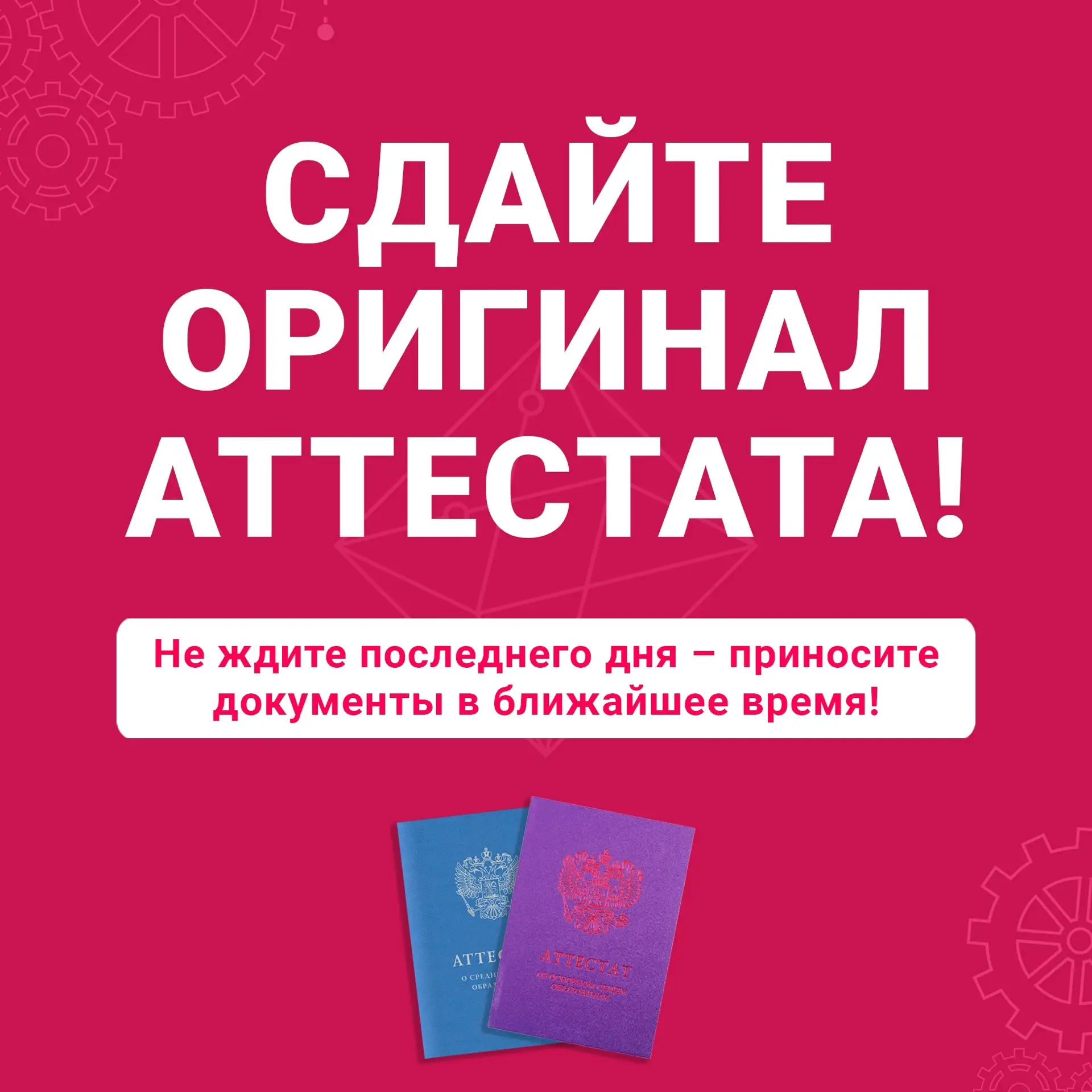 🗣Приём документов почти завершён - не упусти свой шанс!