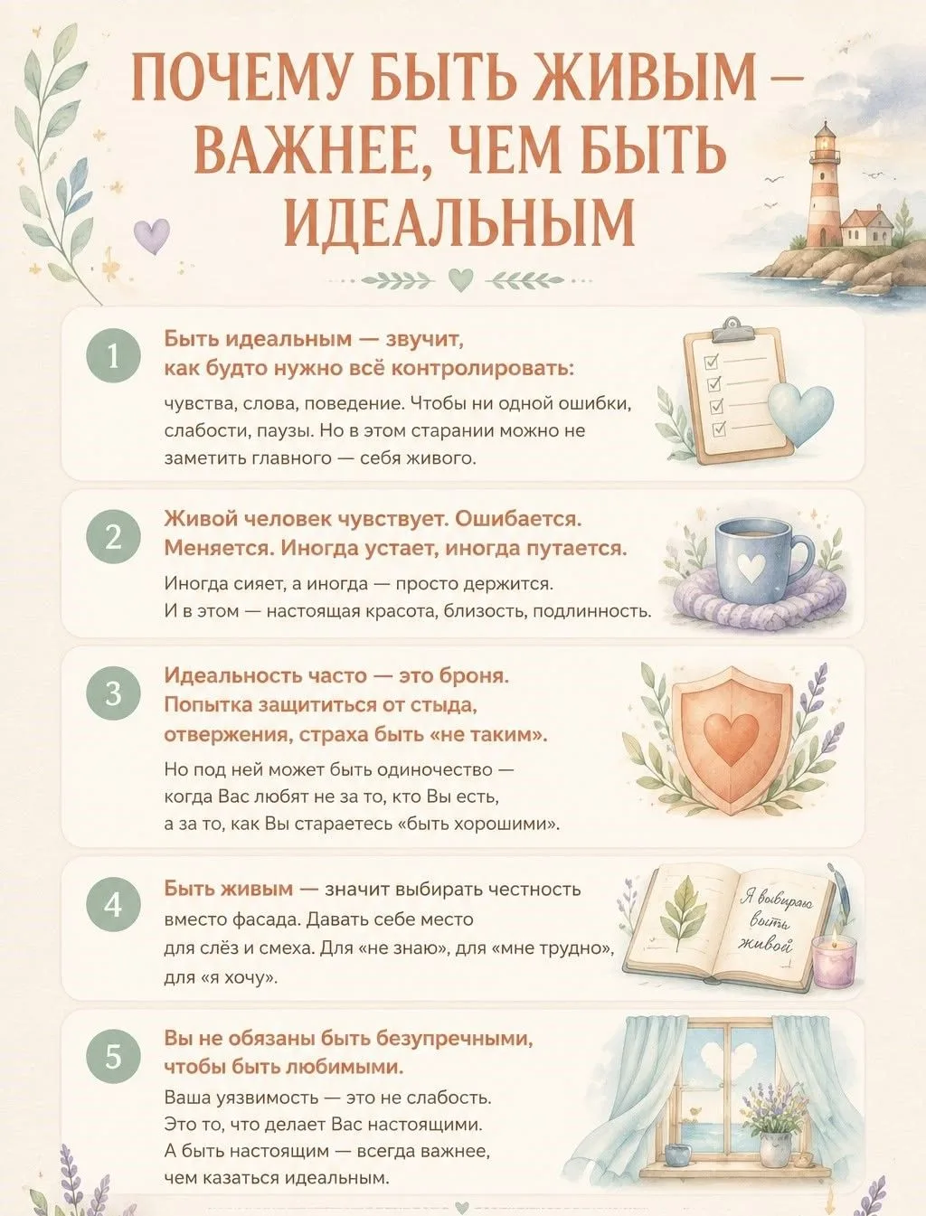 Почему быть живым - важнее, чем быть идеальным ‼️🤔