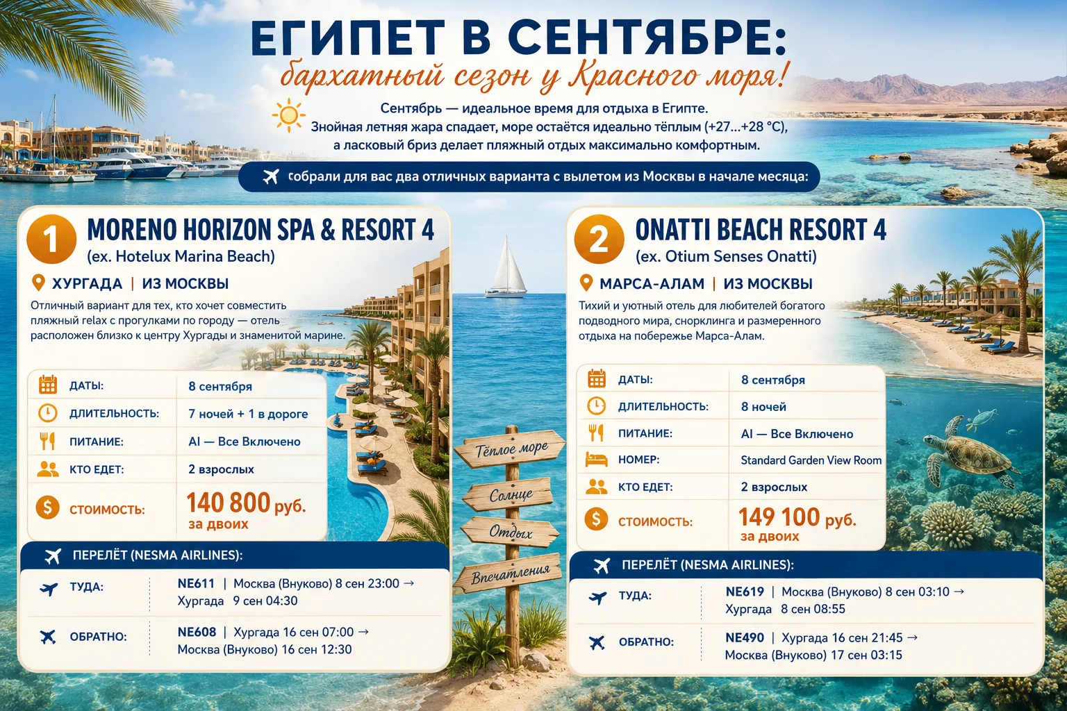🌊 Египет в сентябре: бархатный сезон у Красного моря! 🌴