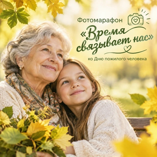 🎉Ко Дню пожилого человека приглашаем вас присоединиться к Фотомарафону «Время связывае...