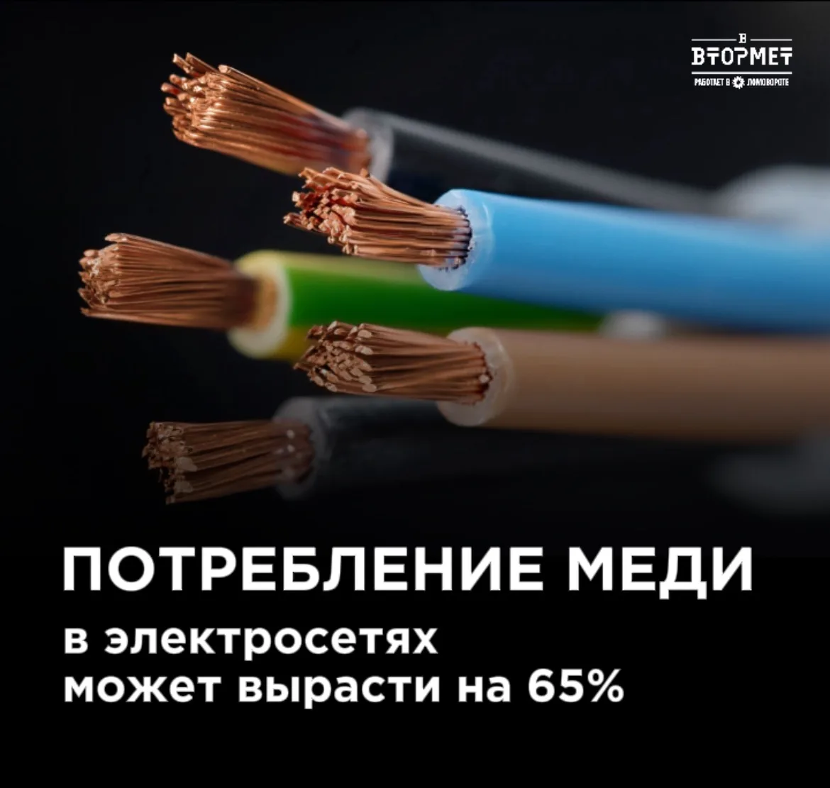 📈 Медь — ключевой металл будущего

К 2040 году её потребление в электросетях может вырасти на 65%, 