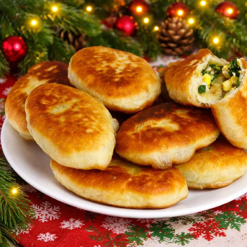 ПИРОЖКИ НА КЕФИРЕ С ЯЙЦОМ И ЗЕЛЁНЫМ ЛУКОМ — ПЫШНЫЕ И ОЧЕНЬ МЯГКИЕ