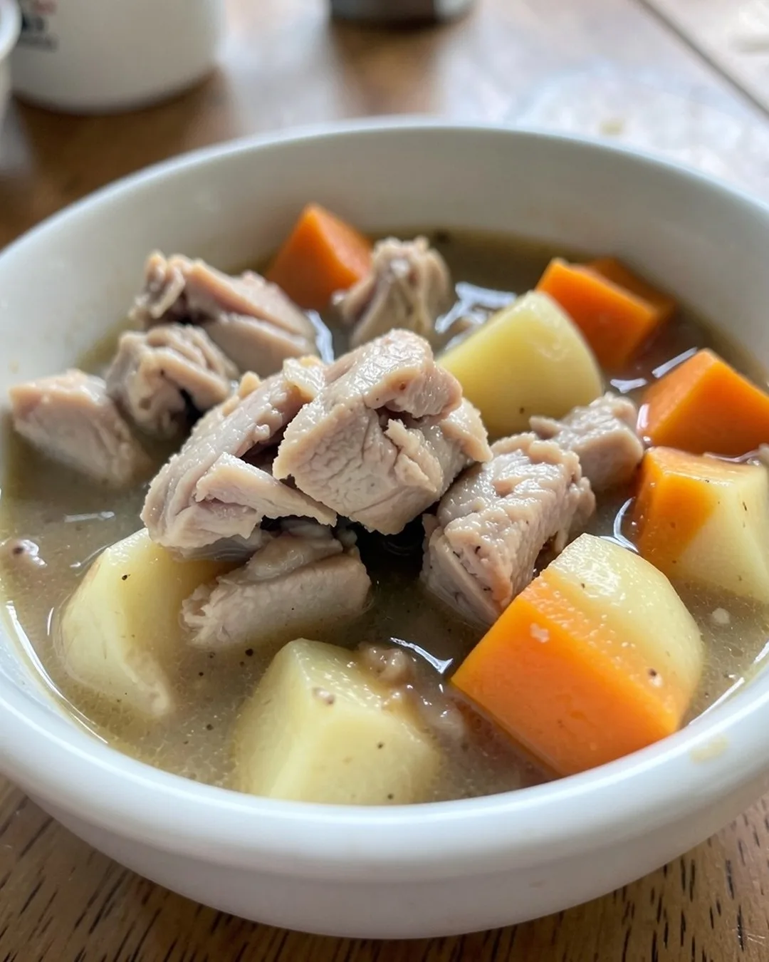 🌙 Ужин: Вчерашнее тушёное с курицей, тыквой и картофелем
