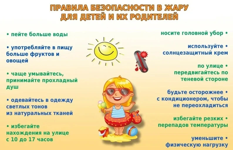 Управляющий совет школы напоминает о правилах безопасности в жару ☀️  В столицу пришла летняя погода