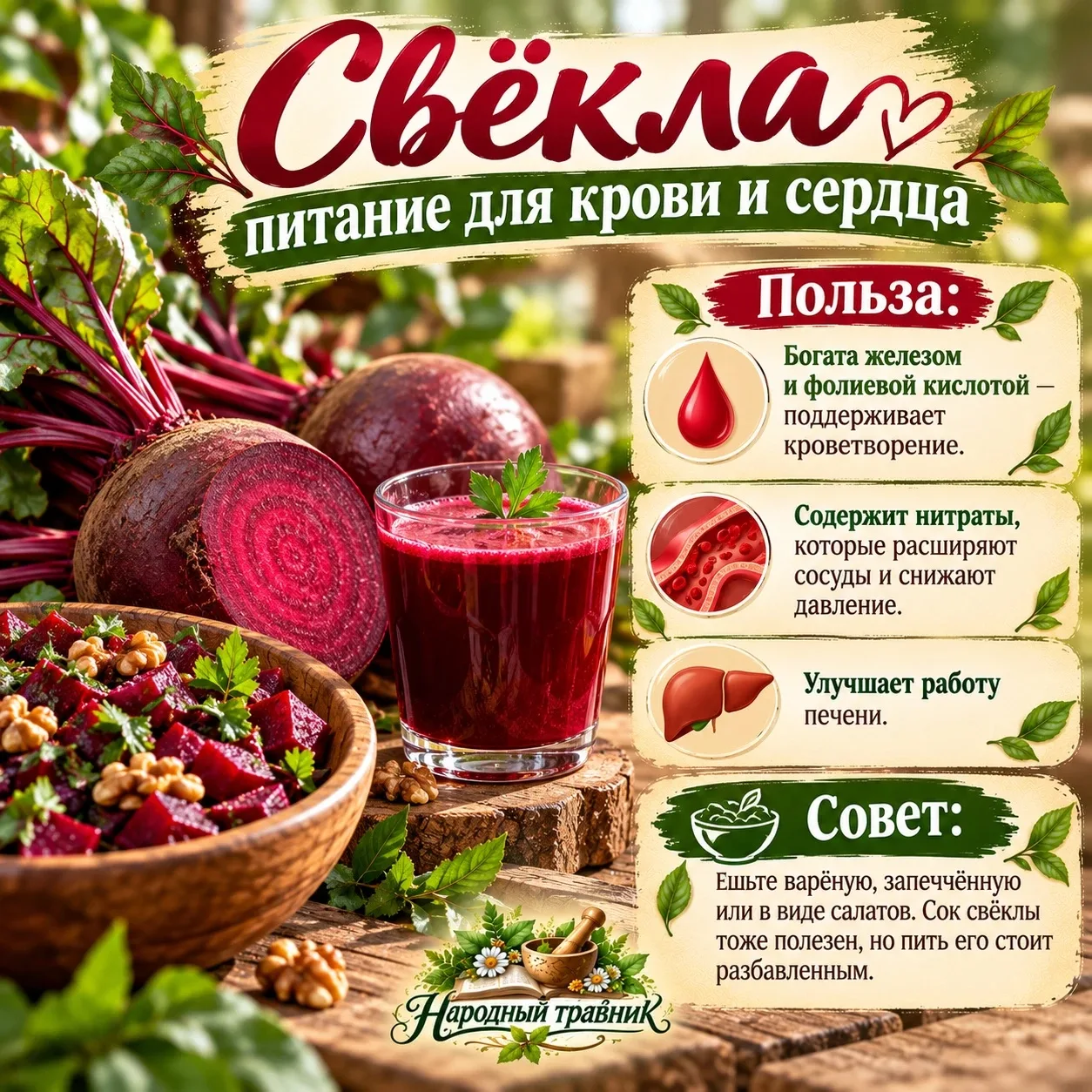 ☝️Свёкла — питание для крови и сердца