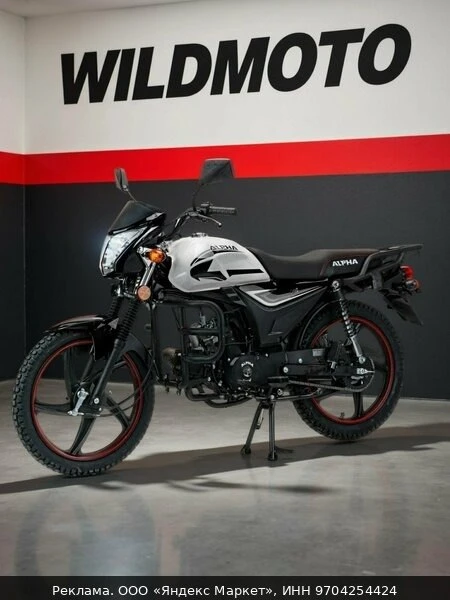 🏍Мотоцикл MotoLand (Мотолэнд) Альфа RS 11 (LM48-B) черный Не требует регистрации