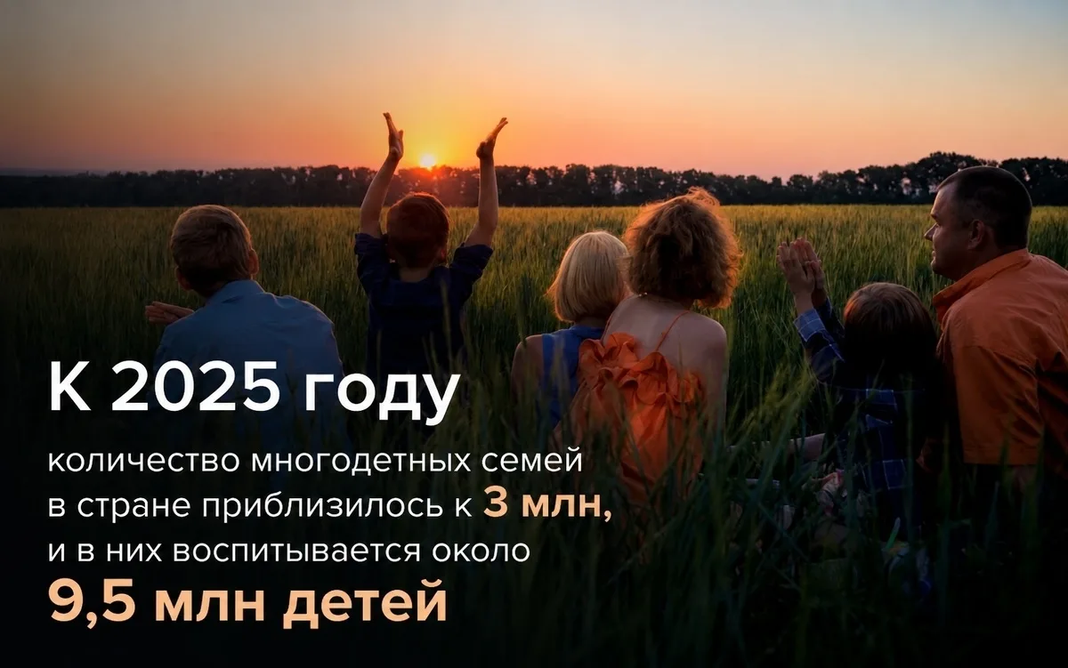 Количество многодетных семей в России растёт, но демографического прорыва пока не проис...