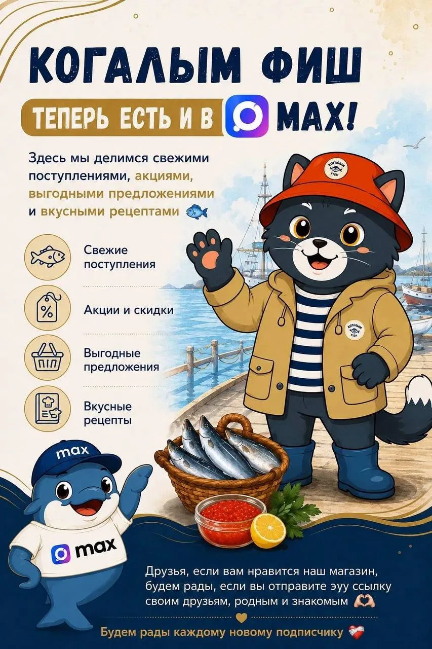 💙 Когалым Фиш теперь есть и в MAX!