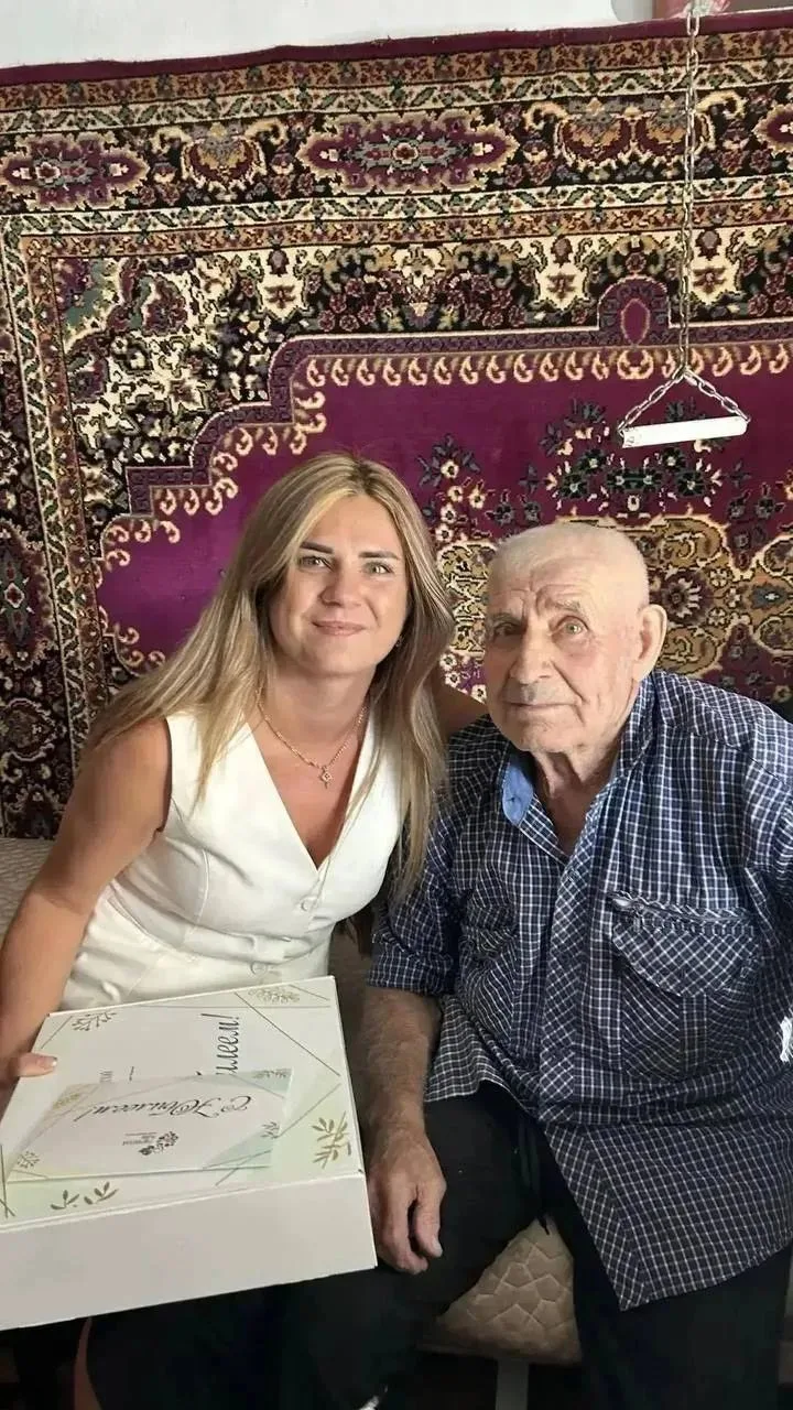 Житель Курчанской Лука Еременко отметил 95-й день рождения