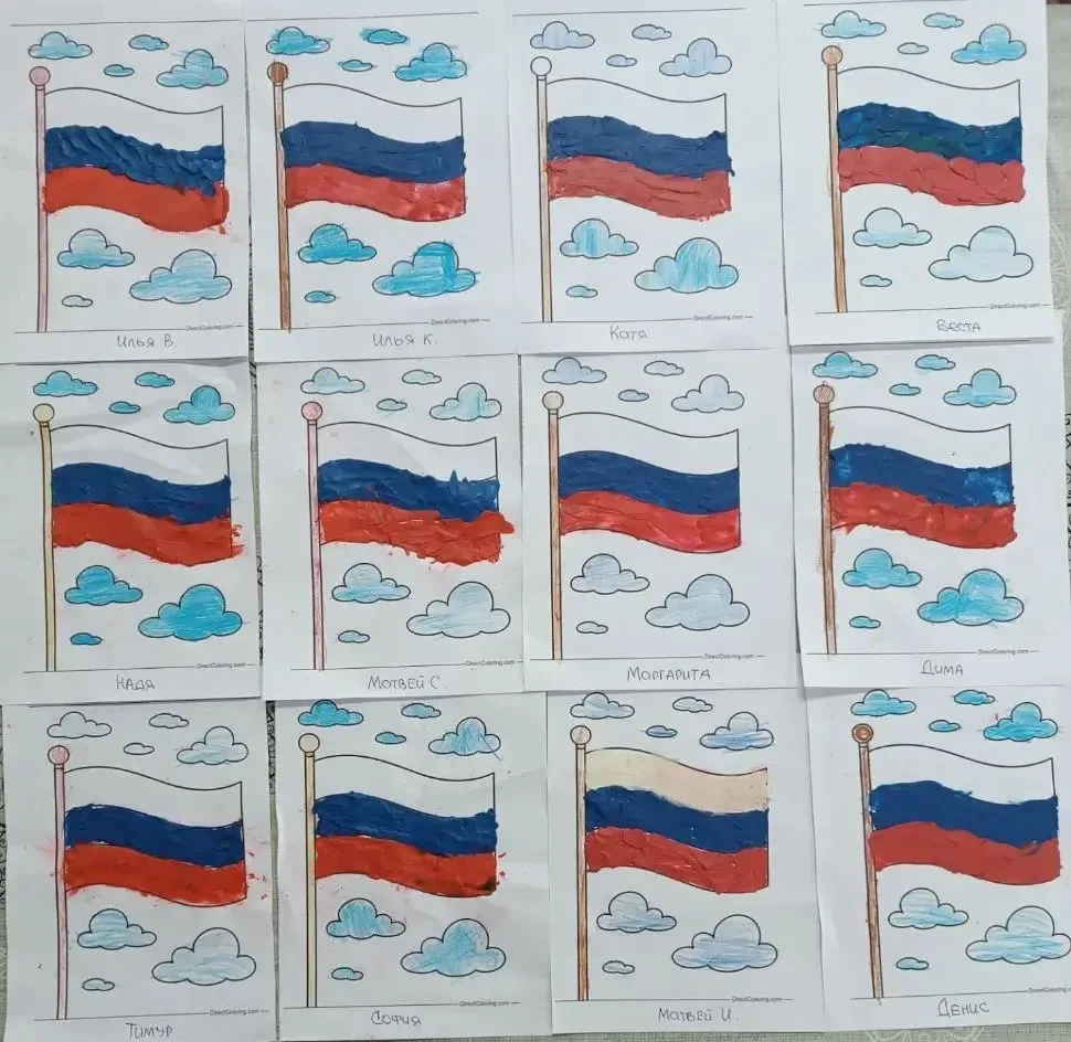 В преддверии Дня Российского флага ребята с головой ушли в творчество, чтобы закрепить ...