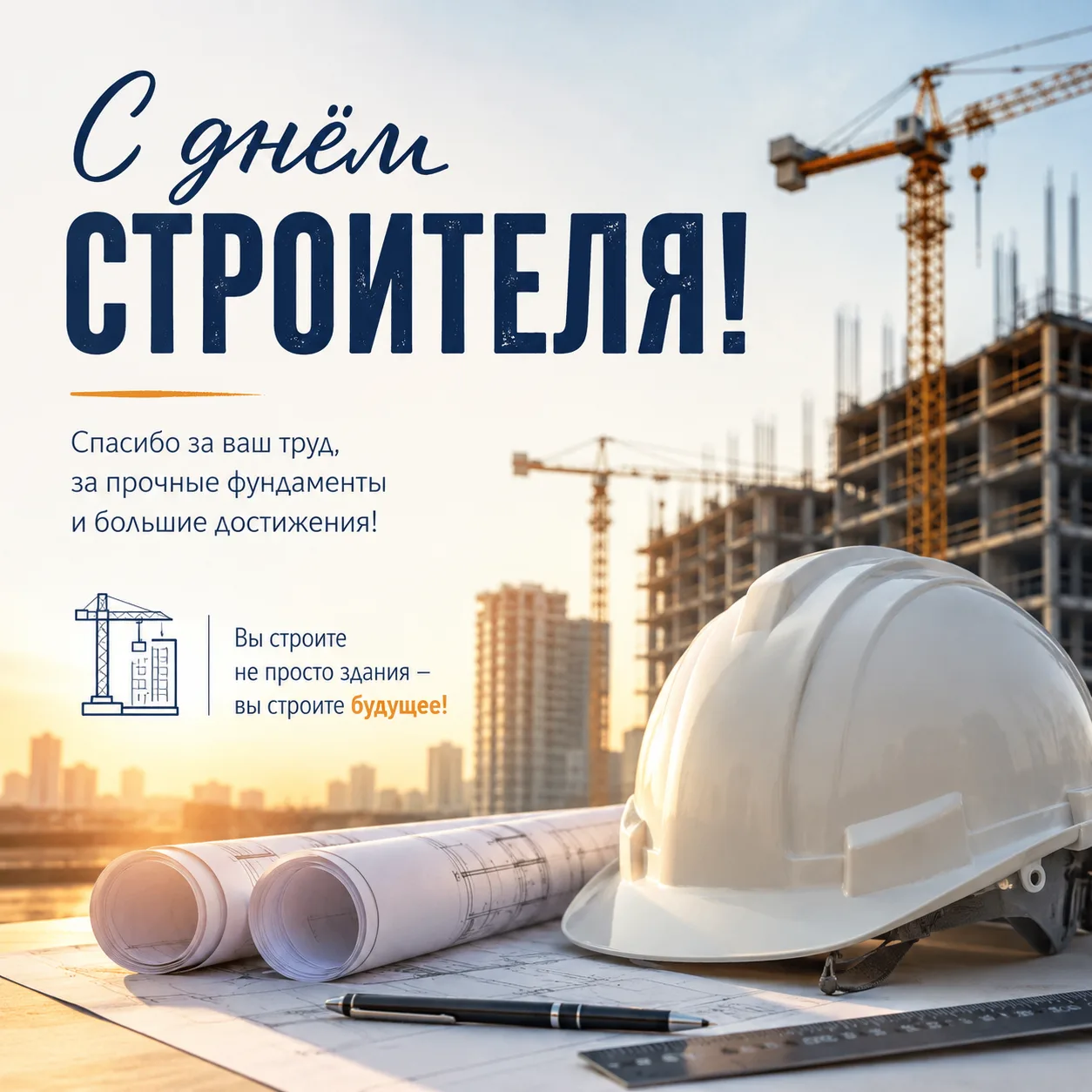 🏗️ Компания "САНТЕХКРАСНОДАР" поздравляет всех причастных с Днём строителя! 🎉