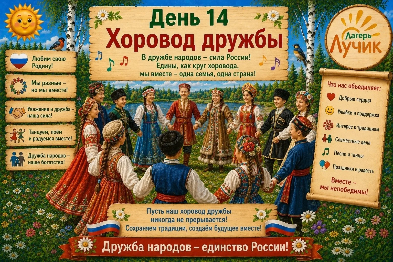 🌞✨ День 14. «Хоровод дружбы» ✨🌞