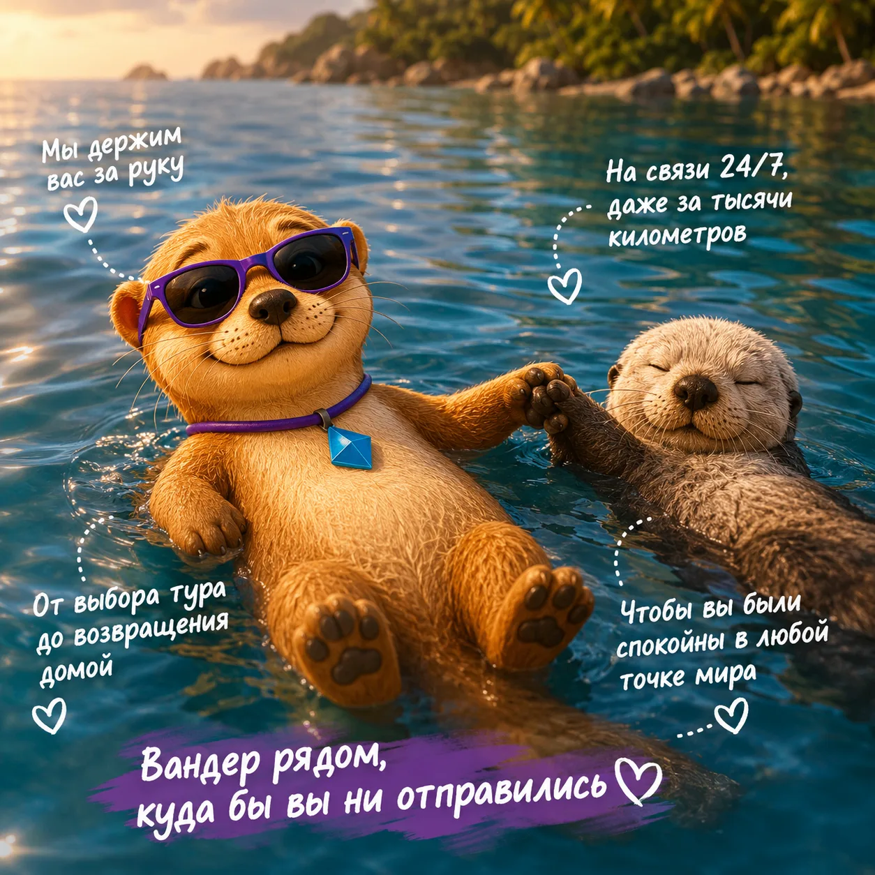 А вы знали, почему наш Вандер - именно выдра? 🦦 

Дело вот в чём: когда выдры засыпают на воде, они