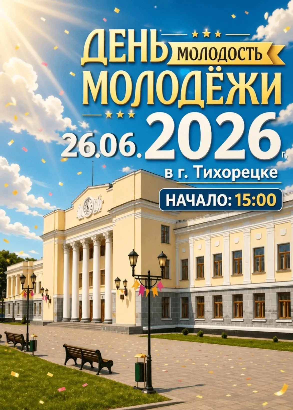 🎉 Яркое событие лета: встречай День молодежи 2026 в Тихорецке! 🎉