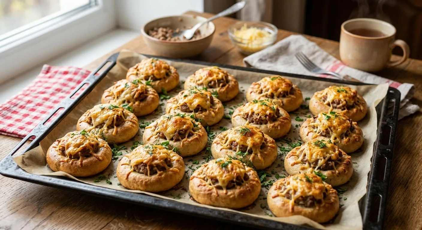 🥯 Хрустящие и сочные: Фаршированные бублики в духовке