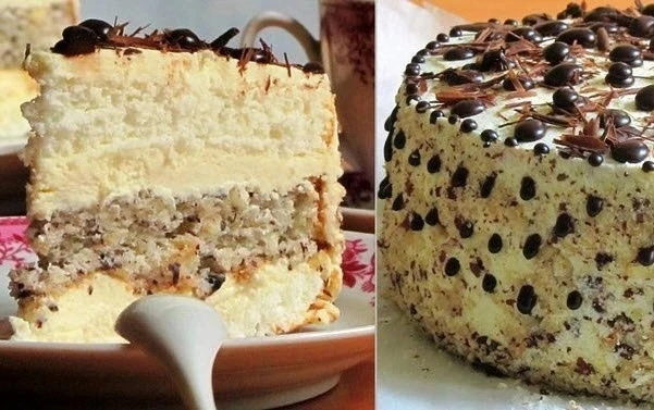 Торт с ореховым безе