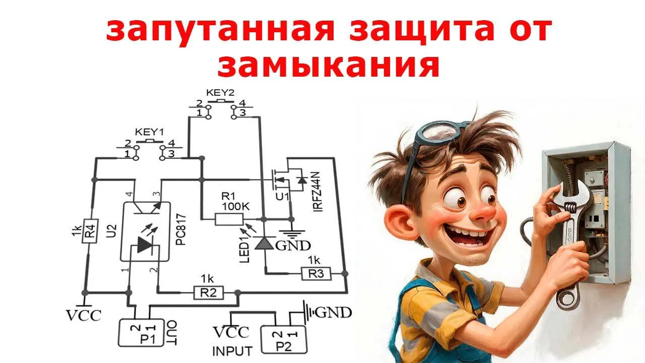 Кто придумал и нарисовал эту схему защиты от КЗ? Аплодисменты после теста! ⚡