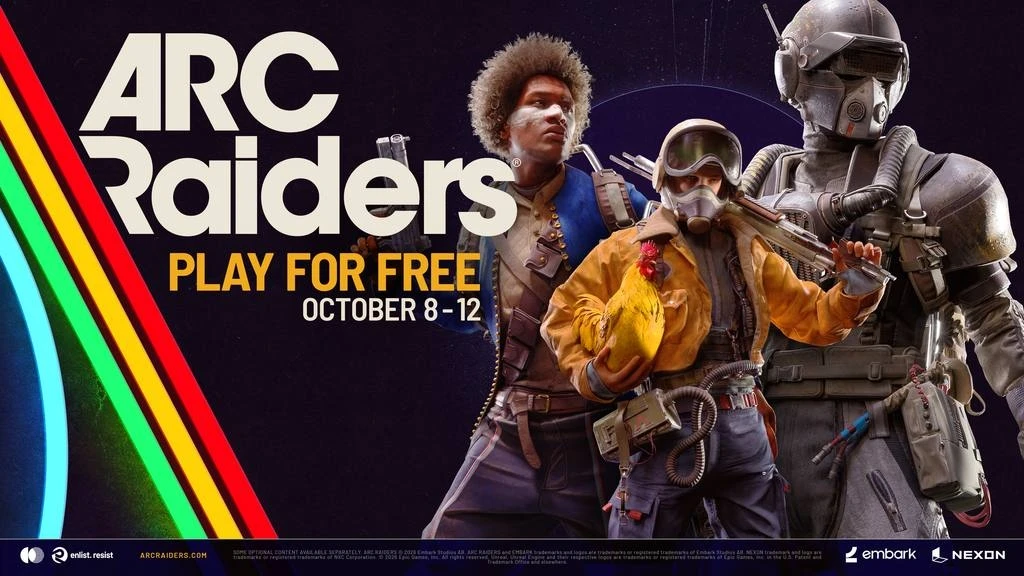 🎁 В ARC Raiders можно будет сыграть бесплатно с 8 по 12 октября на Xbox Series, PS5 и PC.