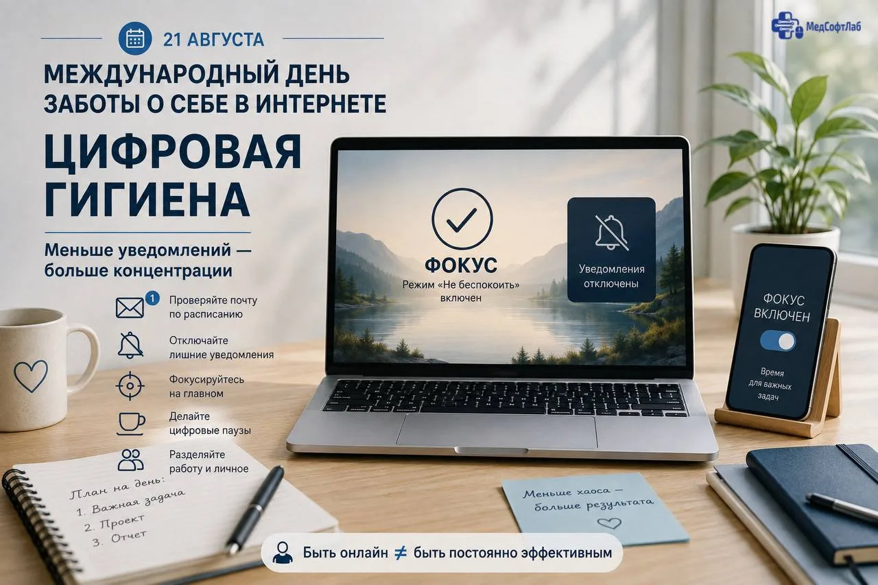 21 августа — Международный день заботы о себе в интернете. Как сохранить цифровую гигие...
