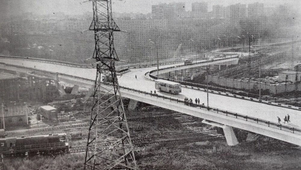 Эстакада Кубинка-Боженко перед открытием, 1985 год.