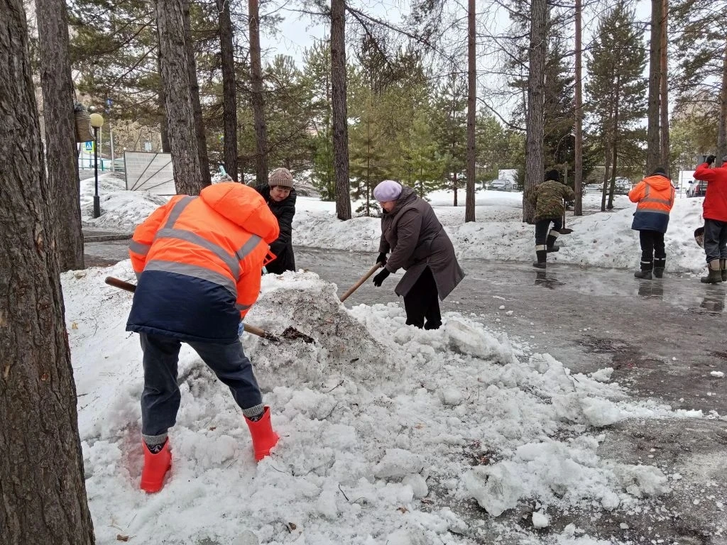 Сегодня на территории нашего спортивного комплекса «Шахтёр» прошел масштабный субботник!