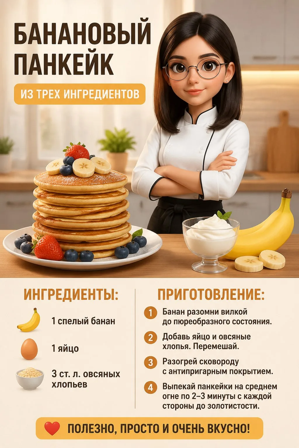 Пятничный рецепт от Елизаветы! 🥞

Встречайте нашу новую рубрику — «Пятничные рецепты»!
Наш президен