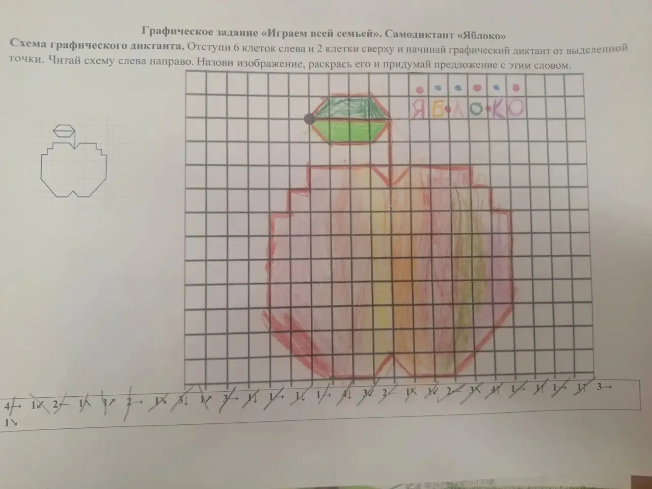 РАБОТА ДНЯ.  "Слуховой графический  диктант " по методу Д.Б. Эльконина. Лексическая тем...