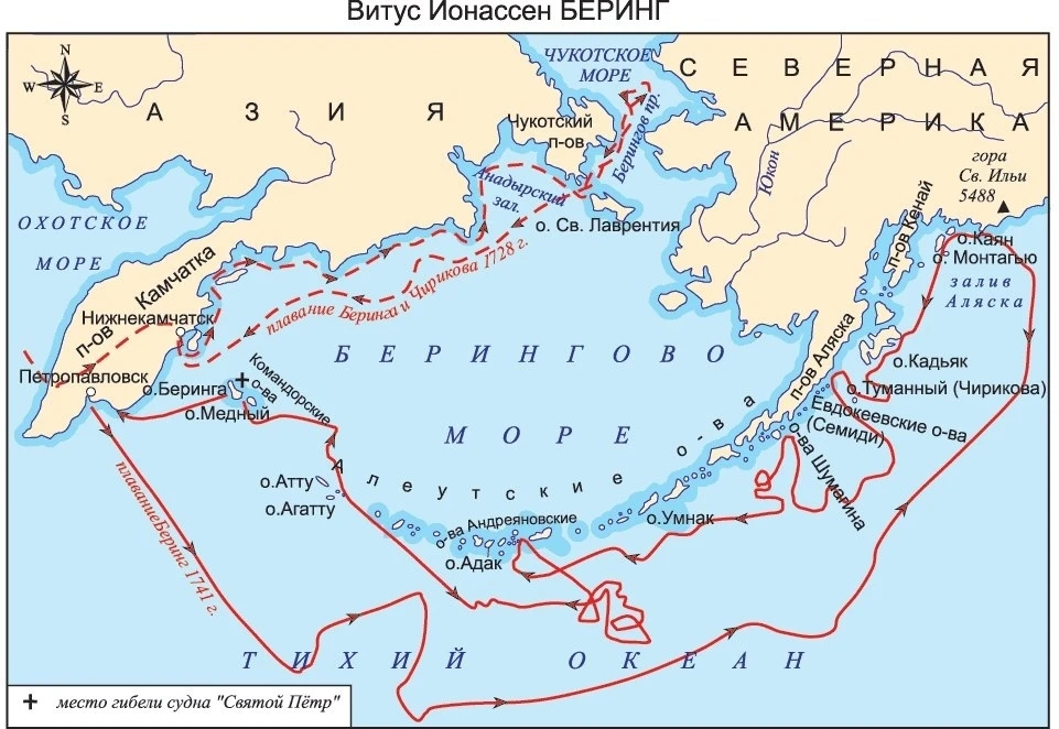 Рубрика "Этот день в истории"
13 июля 1728 года — русский мореплаватель Витус Беринг отправился в пл