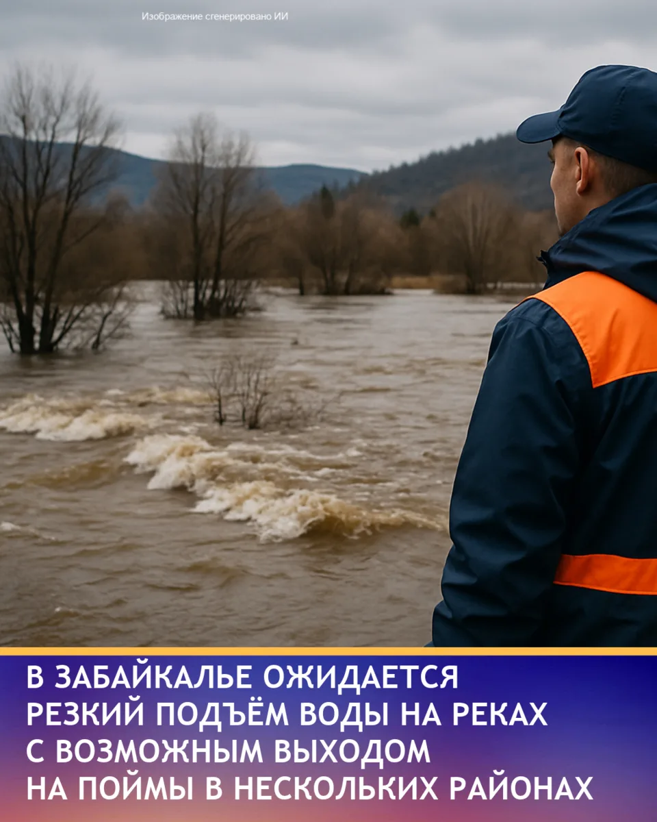 Из-за прошедших и ожидаемых дождей в ряде рек Забайкалья прогнозируются резкие подъёмы воды с выходо