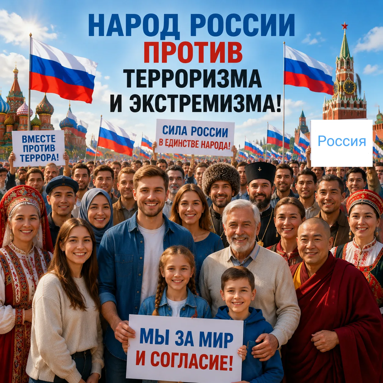Народ России против террора!