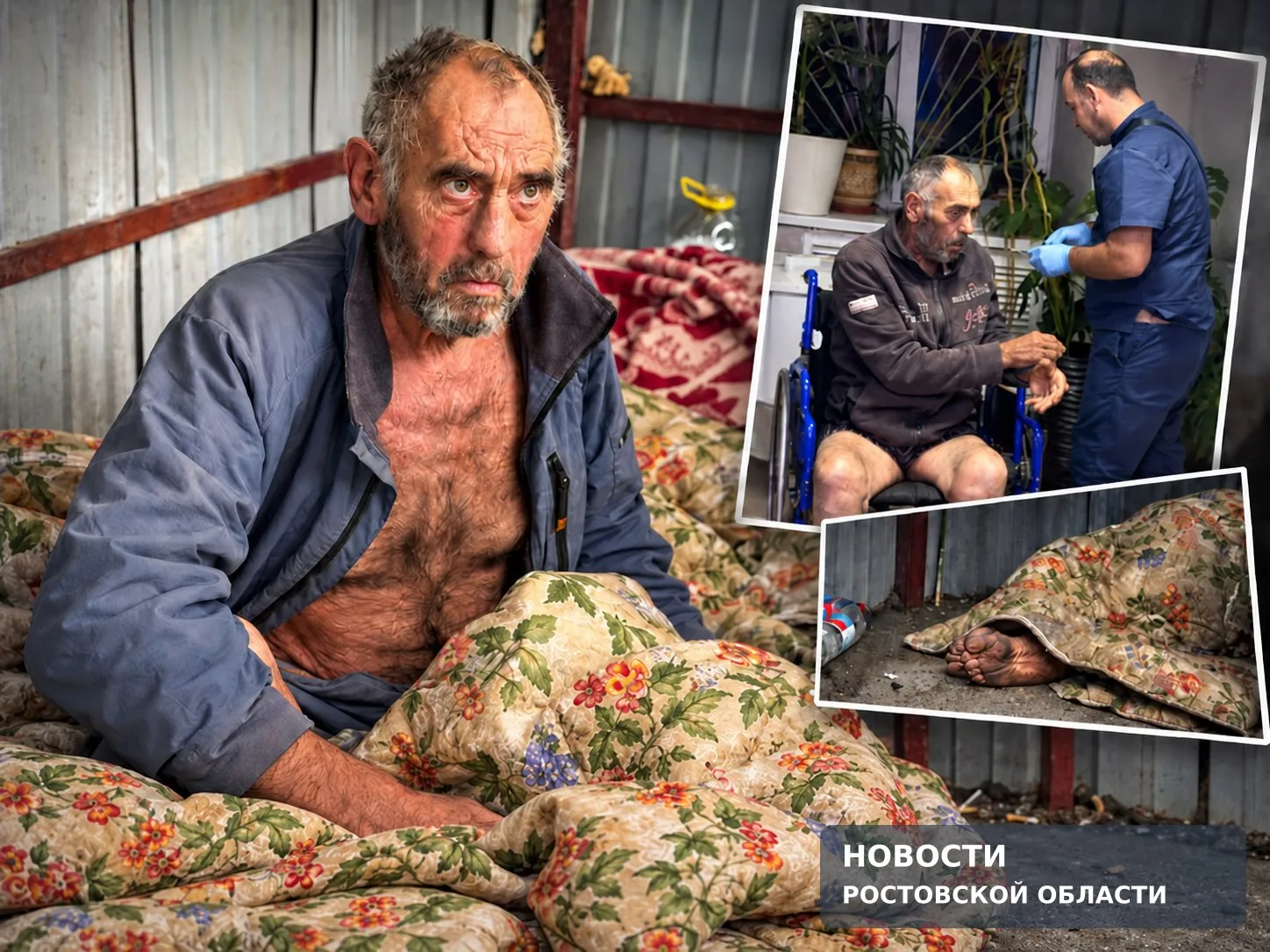 В Ростове у найденного за мусорками 63‑летнего мужчины случился инсульт
