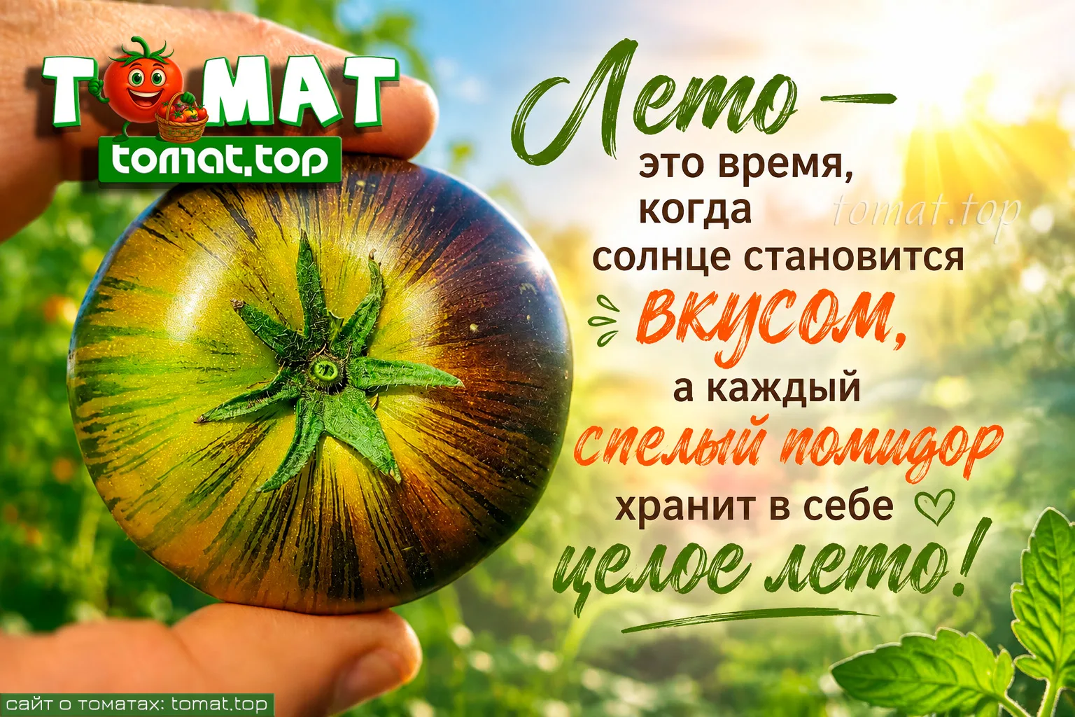 ☀️ Июль — самое вкусное время томатного сезона.

🍅 У каждого своё лето. Свой июль. Свои истории на 