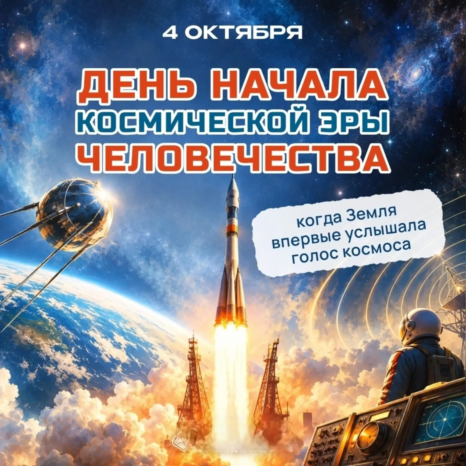 День начала космической эры человечества 🌎🚀