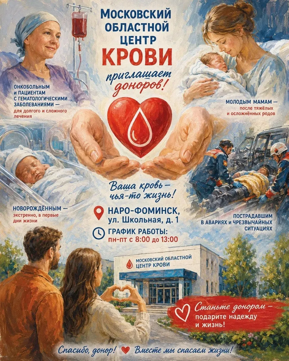 Уважаемые жители Наро-Фоминска и всех близлежащих городов и посёлков!

❤️‍🩹 Каждый день врачи борют