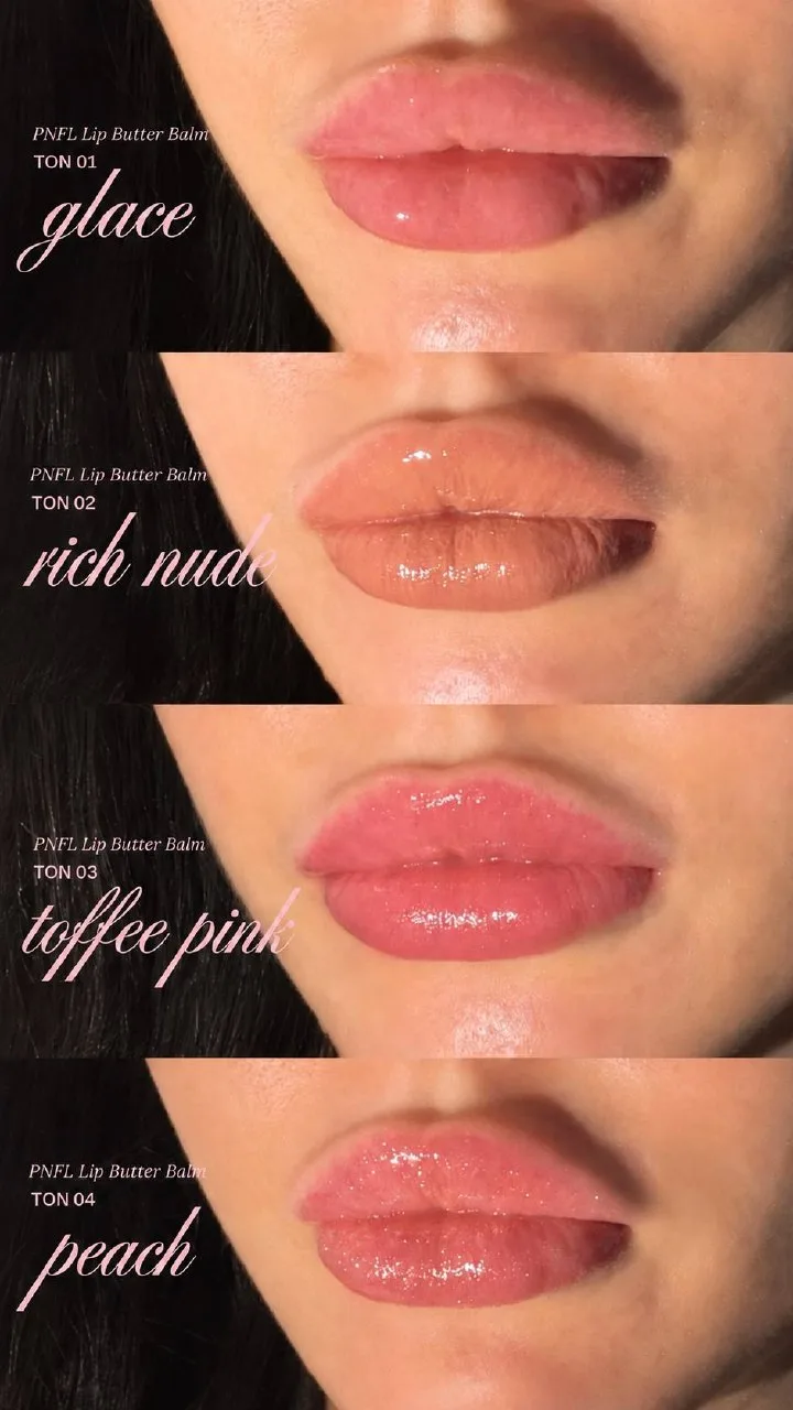PNFL Lip Butter Balm - яркие оттенки, влажный блеск, не липкая текстура и визуально бол...