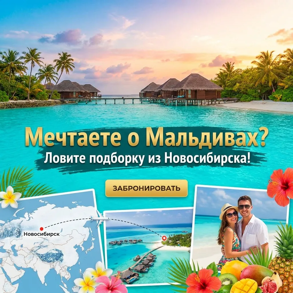 🌊 Мечтаете о Мальдивах? Ловите подборку из Новосибирска!
