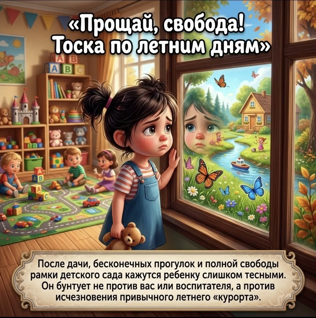 🍂 Кризис возвращения: почему после лета ребенок бунтует и как ему помочь?