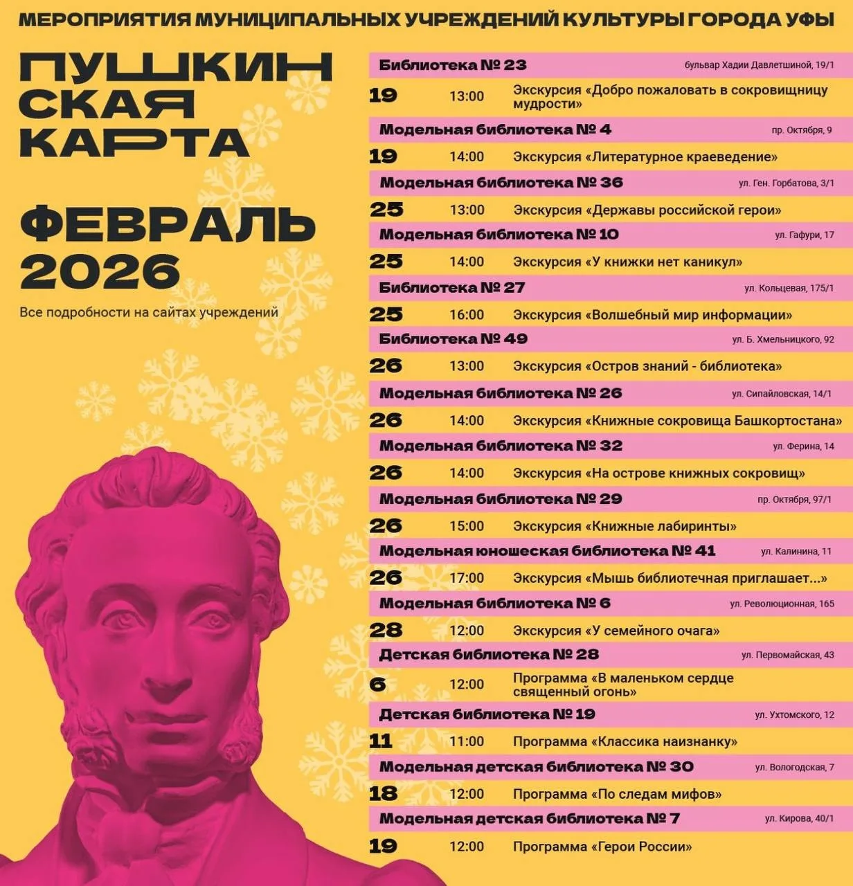Время для культурного просвещения! 👋  На календаре январь, а это значит, что лимит «Пушкинской карты